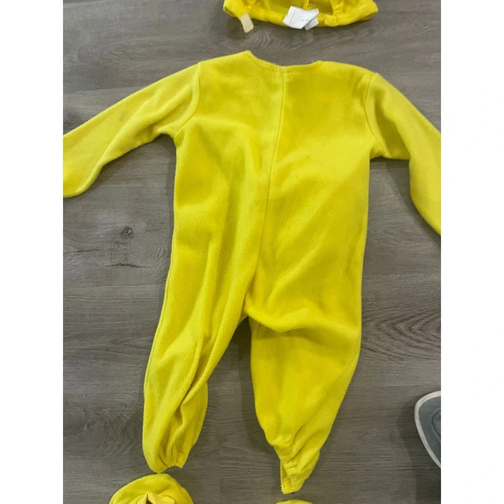 Pokemon Pikachu Costume Toddler 2T Yellow Jumpsuit Hood Foot Covers